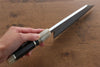 Jikko Shiko Acero Blanco Kiritsuke Deba 150mm Mango de Ebano con doble anillo de buffalo acuatico - Japanny-SP
