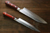 Sakai Takayuki VG10 de 33 Capas Damasco Santoku 180mm y Petty 150mm Set de Cuchillos Japoneses - Japanny-SP