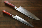 Sakai Takayuki VG10 de 33 Capas Damasco Santoku 180mm y Petty 150mm Set de Cuchillos Japoneses - Japanny-SP